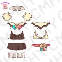 Anime Varesa Honkai: Žvaigždžių Geležinkelis Cosplay Mielas Triušio Kailio Medvilninis Lėlės Kūnas 20cm Žaidimo Apsirengimo Pliušinis Žaislas 20cm beige