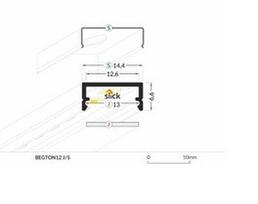 LED juostos profilis BEGTON12 Baltas 3m