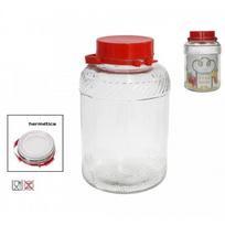 Stiklainis 88168 5.0L su plastikiniu dangteliu