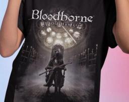 Unisex The Old Bloodborne Hunter Gaming T-Shirt, Soulsborne The Hunter Videogame Shirt XL