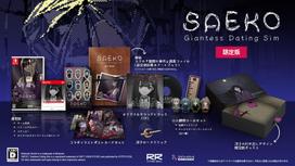 Giantess Dating Sim Switch Setting materials art postcard ruler character paper stand Saeko hair original soundtrack limited edition box SAEKO