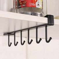 Nail Free Cabinet Storage Rack Multi-functional Mug Cup Hanger Sundries Hook Shelf  Bathroom juoda