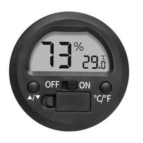 Embedded LCD Thermometer Hygrometer High Accuracy for Reptile Terrarium, Small Size 60x20mm juoda