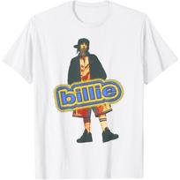 Billie Eilish Retro Cartoon Logo Tshirt Unisex Unisex Pop Singer Fan Streetwear Graphic Tee Casual Cotton Short Sleeve Tops XL