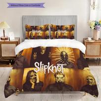 Slipknot Rock Band Bedding (1 * duvet cover + 2 * pillowcase, without core) 2D Flat Duvet cover and pillowcase Bedding set Soft and comfortable 135x200cm