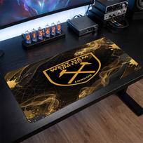 West Ham United Football Print Large Mouse Pad, Anti-Slip Extended Gaming Desk Mat for Office Home 30cmx60cm（11.8x23.6inch）