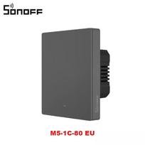 SONOFF M5 SwitchMan Smart Wall Switch 1/2/3 Gang 80 86 120 Type Mechanical Push Button Smart Switch Support Google/Alexa (as the picture,120 US Type)