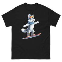 Husky Dog Snowboarding Fun Snowboarder T-Shirt XXXXL
