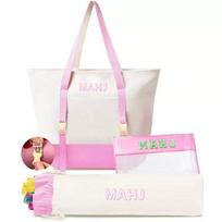 Mahjong Tote Bag Set Foldable Modern Large Capacity Storage Tile Pouch Complete Organizer American Mahjong Accessories same as picture