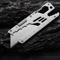 Heavy Duty Trapezoid Safety Retractable SK5 Sharpe Quick Utility Knife Paper Cutting EDC  Titanium Portable Carving Art Knife