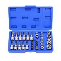34pcs E-type Star-shaped Sleeve Hexagon Bit Socket Screws Combination Hand Tool Kit with Hard Case Hand Tool Kits