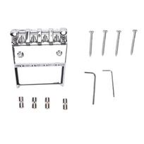 Metal Bass Guitar Bridge Silver Hardtail Saddle Bridge Premium Bass Bridge  For Guitar Repair