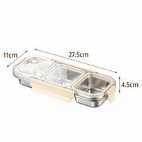 Thermal Insulation Bento Box with Fork Spoon Food Container New Divided Lunch Box  For Meal Prep Type B3