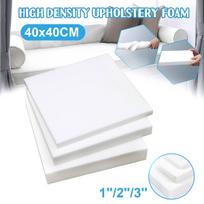 40x40cm High Density Seat Cushion Memory Foam Rubber Replacement Polyurethane Upholstery Soft White Firm Sheet Mat Pad Pillow Thick 2.5cm beige