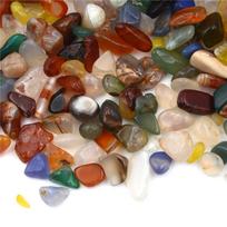 50 g mišrių spalvų natūralaus šlifuoto agato akmens brangakmenis apie 10 mm netaisyklingas
