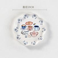 French Style Cute Ceramic Plate High End Coffee Shop Afternoon Tea Exquisite Dessert Plate Home Delicious Pasta Dining Plates