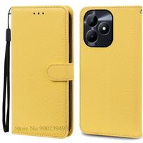 For Realme GT 6 6T Case GT6 Neo6 Wallet Flip Phone Case For Realme GT Neo 6 Case Coque Fundas For Realme GT Neo 6 SE 6se Cover Realme GT 6 geltona