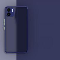 For Xiaomi Redmi A1 Case Silicone TPU PC Matte Cover For Redmi A1 Case For Redmi A1 Capa Protector Clear Rubber Phone Cover Redmi A1 tamsiai mėlyna spalva