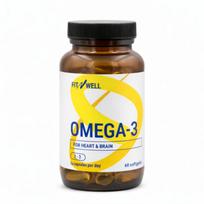 Fitnwell Omega-3, 60 minkštųjų kapsulių