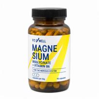 Fitnwell Magnio bisglicinatas + vitaminas B6, 90 kaps.