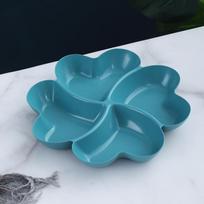 Multi-Compartment Plastic Fruit and Snack Plate for Home or Commercial Use Small