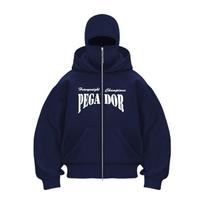 New Men's and Women's Casual Sportswear for Autumn and Winter with Hooded Face Mask Design and Warm Design L tamsiai mėlyna spalva
