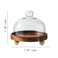 Ruhan Wooden High-Footed Fruit Bowl and Bread Plate