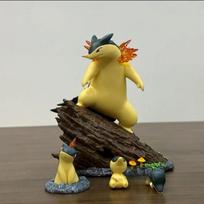 Anime Pokemon Adventure Figure Typhlosion Combination Action Figures Pvc Statue Collection Model Toys Gifts 13cm/5.12in