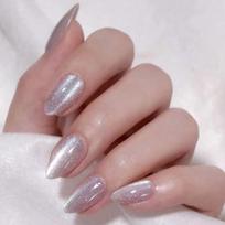 Medium Almond Press On Nail 30 Pieces Set Cats Eye Design in Autumn Stick on Nail Acrylic False Nail Manicures Ornament 1