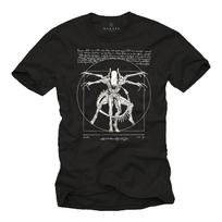 26 Da Vinci Mens Alien Evolution T-Shirt - Men's Gamer Nerd Area 51 Shirt- Unisex T-Shirt M