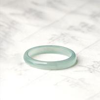 A-Grade Natural Jade Light Blue Square Couple Rings – Ice Type for Men & Women 15mm Inner Diameter