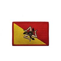 Sicily Flag Embroidered Patch with Velcro, 9x6CM Armband V90569