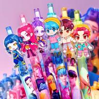 New Kpop Demon Hunter Huntrix Rumi Zoey Anime Character 0.5mm Black Gel Pen Student Writing Pen Suitable for School Office (As shown-871)-