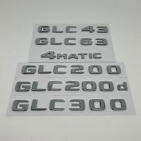 3D juodi logotipai GLC43 GLC63 GLC200 GLC220d raidės 4MATIC ženklelis Automobilio galinės žvaigždės lipdukas bagažinė AMG emblema Benz AMG X253 4MATIC
