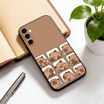 Capybara Phone Case For Samsung Galaxy A73,A72,A71,A70,A53,A52,A51,Soft Silicone Black Cover Samsung a71 4g