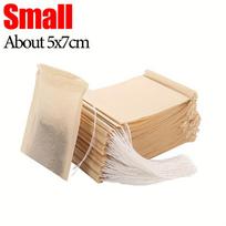 500/100x Teabags with Drawstring Filter Empty Tea Bags for Coffee Bean Leaf Tea Powder Herbal Medicine Biodegradable Paper Bag 100PCS
