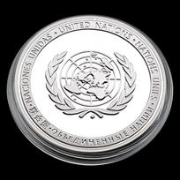 Souvenir World Peace Medal United Nations Silver-plated 1-ounce Coin Collection šviesiai pilka spalva