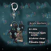 Pressure Horror Game Keychain Accessories Bag CharmsSebastian Solace Gamer Cartoon Keyrings Jewelry Fans Freinds Gift