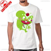 Novelty Happy Tree Friends Anime T-shirt Black Humor Cartoon Short Sleeve Summer Style Man Tshirt Cotton Breathe Comfort Tees S juoda