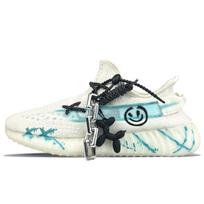Adidas Originals Yeezy Boost 350 V2 Low top Casual Shoes Unisex White Cyan HQ6316(Team478-) 37⅓