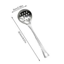 Hot Pot Spoon Long Handle Strainer Stainless Steel Soup Spoon The hammer leakage