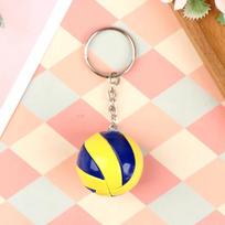 1xFashion PVC Volleyball Keychain Ornaments Business Volleyball Gifts Beach Ball Sport For Players Men Women Key Chain Gift