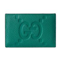 GUCCI Grain Leather Card Holder Unisex Green Gift Box Set (Basic Set + Original Box) žalia