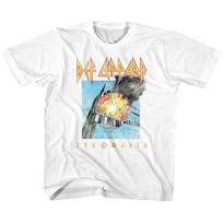 Def Leppard Faded Pyromania White Youth T-Shirt S