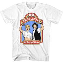 Bill And Ted Excellent Storybook White Adult T-Shirt M