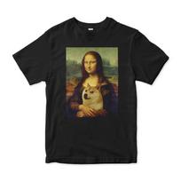 Mona Lisa with Doge Shiba Inu T-Shirt, Men's and Women's Sizes (SHB-34670) M