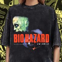 Vintage Washed Resident Evil T-Shirt: Biohazard Bloody Eye Design RE001 2XL