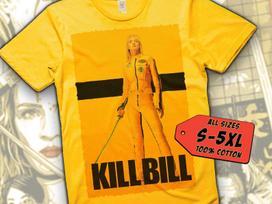 Kill Bill V1 T-Shirt Vintage YELLOW T-Shirt DTG Digital Print Sizes S M L XL 2XL 3XL 4XL 5XL L