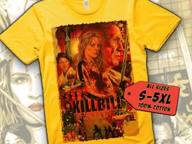 Kill Bill V19 T-Shirt Vintage YELLOW T-Shirt DTG Digital Print Sizes S M L XL 2XL 3XL 4XL 5XL 4XL