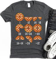 Pizza Fraction Math T-Shirt | Fraction Learning Graphic Tee 2XL